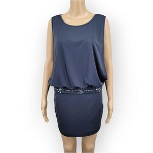 Moon Collection Mini Dress Open Back Rhinestone Embellished Waist